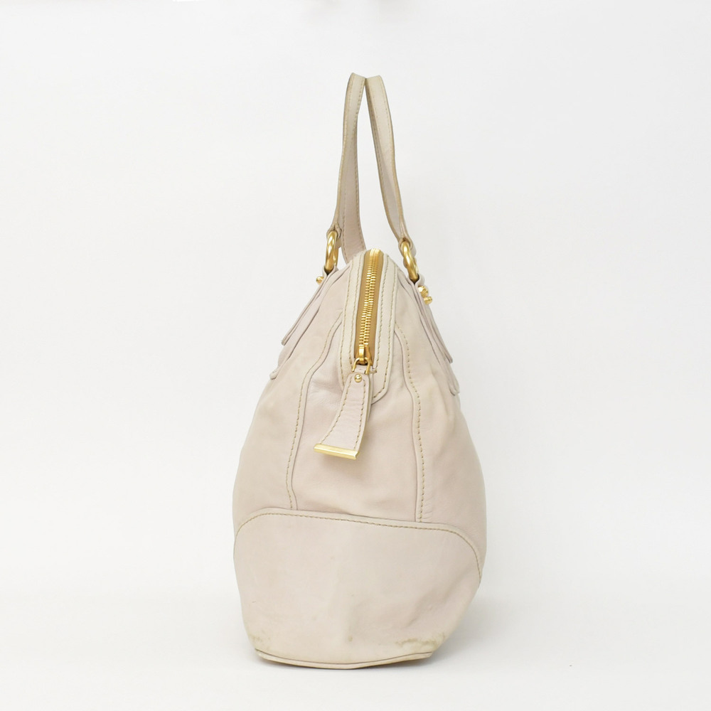 Miu Miu Tan brown Beige leather handbag